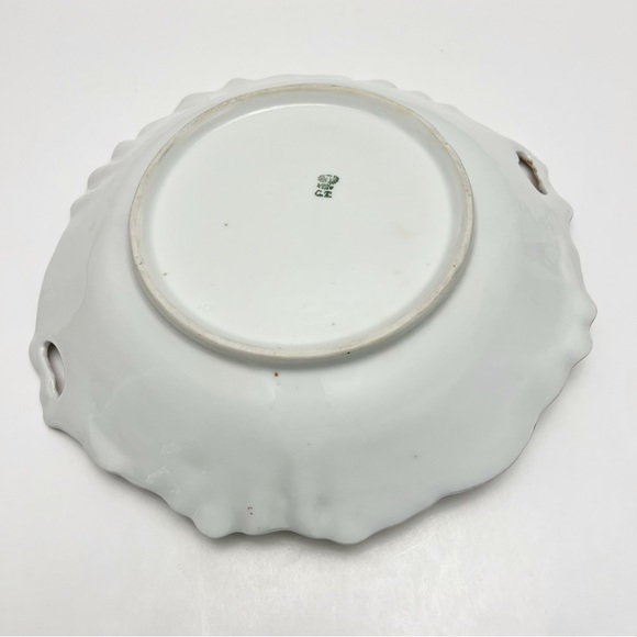 Vintage CT Carl Tielsch Germany Purple Yellow Floral Gilt Porcelain Shallow Bowl - Picture 8 of 15